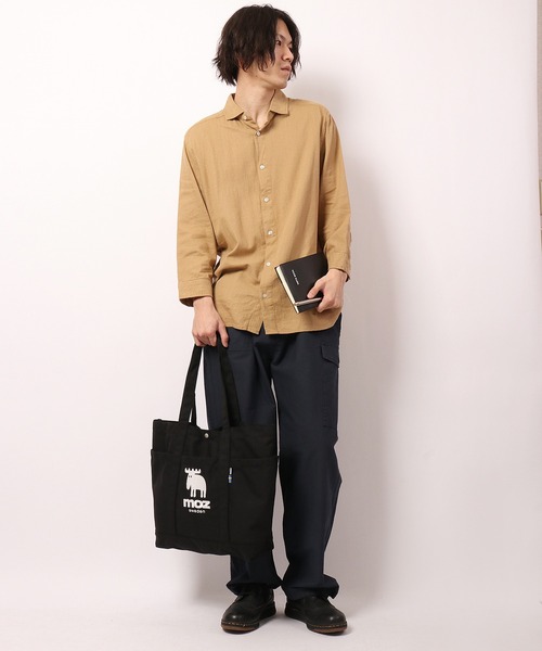 moz(モズ)の「moz キャンバス 帆布 トートバッグ(トートバッグ・メンズ・ブラック/ホワイト・FREE)」の13枚目の写真