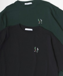 Lazar（ラザル）の「Cute Couple Tee/オーバーサイズ ワンポイント刺繍 Tシャツ/レディース メンズ（Tシャツ/カットソー・メンズ）」