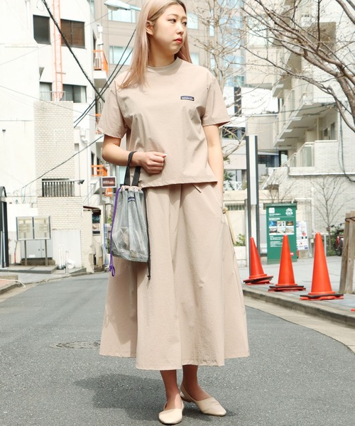 THOUSAND MILE(サウザンドマイル)の「THOUSAND MILE/サウザンドマイル SUMMER VACATION SKIRT SET UP スカートセットアップ(Tシャツ/カットソー・レディース・ベージュ/オリーブ/ブラック・FREE)」の6枚目の写真