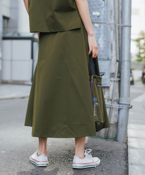 THOUSAND MILE(サウザンドマイル)の「THOUSAND MILE/サウザンドマイル SUMMER VACATION SKIRT SET UP スカートセットアップ(Tシャツ/カットソー・レディース・ベージュ/オリーブ/ブラック・FREE)」の4枚目の写真