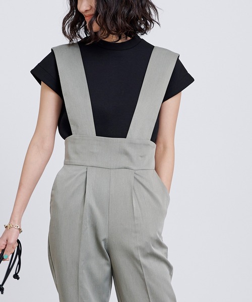 UR'S（ユアーズ）の「ハイウエストサロペット（その他パンツ・レディース・ブラック/ネイビー/グレー・S/M/L）」の9枚目の写真