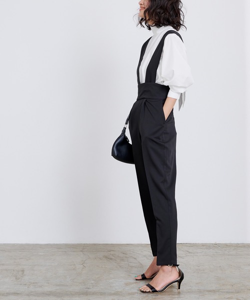 UR'S（ユアーズ）の「ハイウエストサロペット（その他パンツ・レディース・ブラック/ネイビー/グレー・S/M/L）」の6枚目の写真