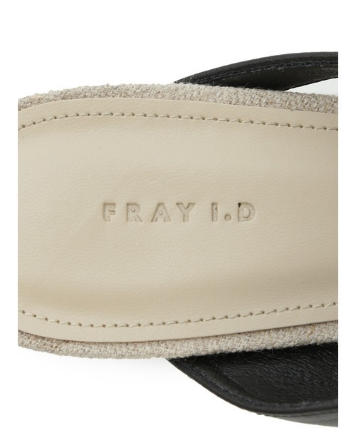 FRAY I.D（フレイアイディー）の「スクエアトゥクロストングサンダル（サンダル・レディース・ブラック/ホワイト/ベージュ・36/38/37）」の9枚目の写真