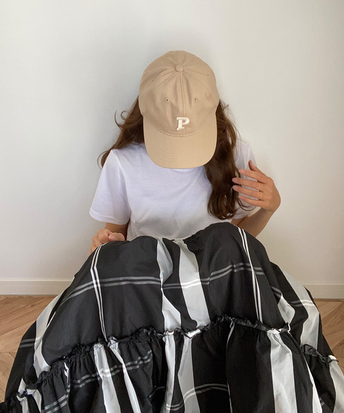 LAUIR(ラウアー)の「大柄チェックティアードスカート(スカート・レディース・ネイビー/ホワイト/ブラック・X-LARGE/SMALL/MEDIUM/LARGE)」の2枚目の写真