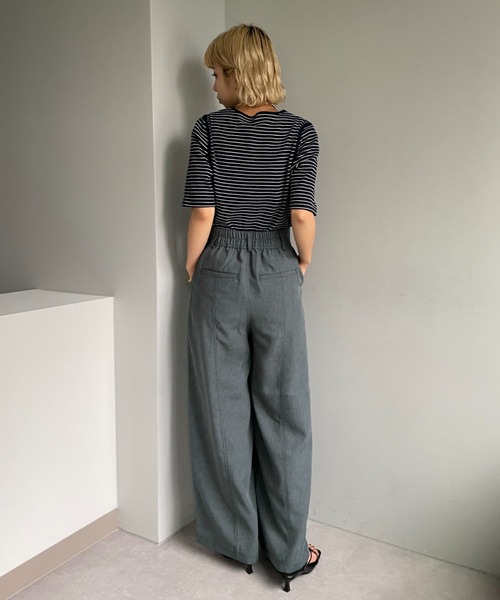 CIAOPANIC（チャオパニック）の「セットアップ可！リネンライクステッチワイドパンツ（その他パンツ・レディース・チャコールグレー/スカイブルー/グリーン・SMALL/MEDIUM）」の22枚目の写真