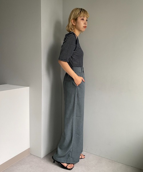 CIAOPANIC（チャオパニック）の「セットアップ可！リネンライクステッチワイドパンツ（その他パンツ・レディース・チャコールグレー/スカイブルー/グリーン・SMALL/MEDIUM）」の21枚目の写真