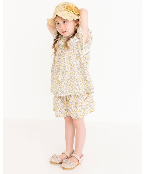 SLAP SLIP（スラップスリップ）の「花柄 刺繍 レース フリル ストラップ サンダル (14~18cm)（サンダル・キッズ・ピンク/ベージュ・15 /17/16/14/18）」の4枚目の写真