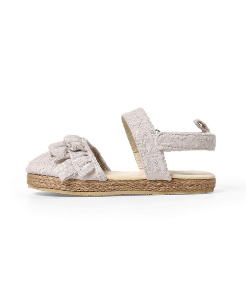 SLAP SLIP（スラップスリップ）の「花柄 刺繍 レース フリル ストラップ サンダル (14~18cm)（サンダル・キッズ・ピンク/ベージュ・15 /17/16/14/18）」の13枚目の写真