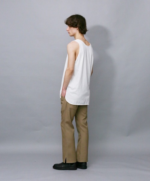 Iroquois(イロコイ)の「IROQUOIS イロコイ / LAYERED LONG T/T レイヤードロングタンクトップ / 179200(タンクトップ・メンズ・ブラック/オフホワイト/ベージュ/チャコールグレー・1/2/3)」の11枚目の写真