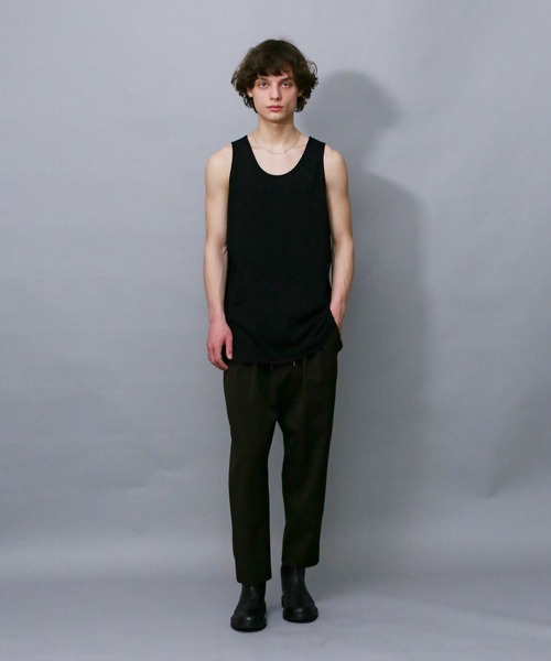 Iroquois(イロコイ)の「IROQUOIS イロコイ / LAYERED LONG T/T レイヤードロングタンクトップ / 179200(タンクトップ・メンズ・ブラック/オフホワイト/ベージュ/チャコールグレー・1/2/3)」の12枚目の写真