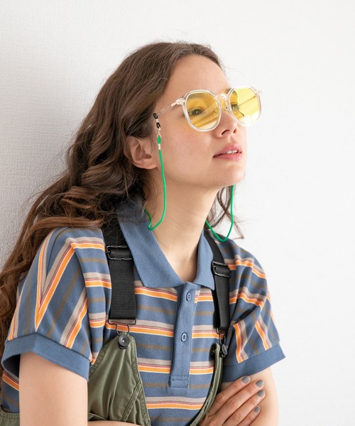 niko and...（ニコアンド）の「オリジナルBIGウェリントンサングラス（サングラス・レディース・ベージュ/ブラウン/イエロー・FREE）」の3枚目の写真