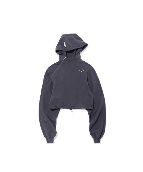 MSCHF(ミスチーフ)の「CROPPED SIDE ZIP HOODIE(ブルゾン・レディース・チャコールグレー・S/M)」の8枚目の写真