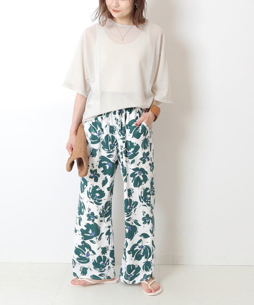 SLOBE IENA(スローブイエナ)の「【OUD/ウード】 シアーTシャツ(Tシャツ/カットソー・レディース・チャコールグレー/オレンジ/ブラウン・FREE)」の5枚目の写真