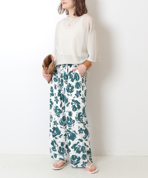 SLOBE IENA(スローブイエナ)の「【OUD/ウード】 シアーTシャツ(Tシャツ/カットソー・レディース・チャコールグレー/オレンジ/ブラウン・FREE)」の4枚目の写真