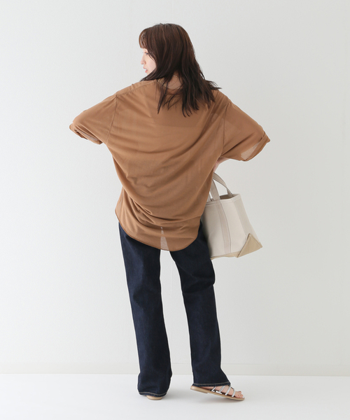 SLOBE IENA OUD ウード シアーＴシャツ カットソー 半袖 イエナ セール】【OUD/ウード】 シアーTシャツ（Tシャツ/カットソー