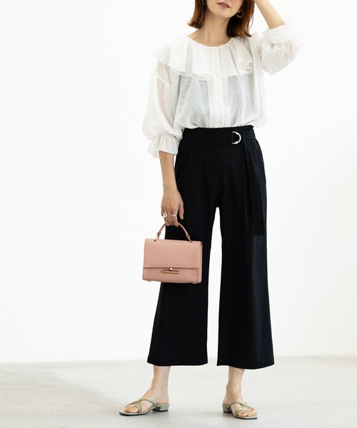 GeeRA(ジーラ)の「リネンライクベルト付ワイドパンツ(その他パンツ・レディース・ブラック/グリーン/ライトベージュ・MEDIUM/LARGE/X-LARGE)」の18枚目の写真