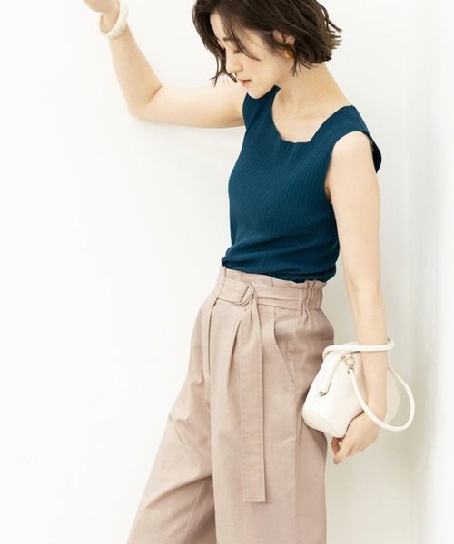 GeeRA(ジーラ)の「リネンライクベルト付ワイドパンツ(その他パンツ・レディース・ブラック/グリーン/ライトベージュ・MEDIUM/LARGE/X-LARGE)」の15枚目の写真