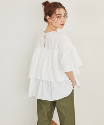 AMERICAN HOLIC | ティアード５分袖ブラウス(シャツ/ブラウス)