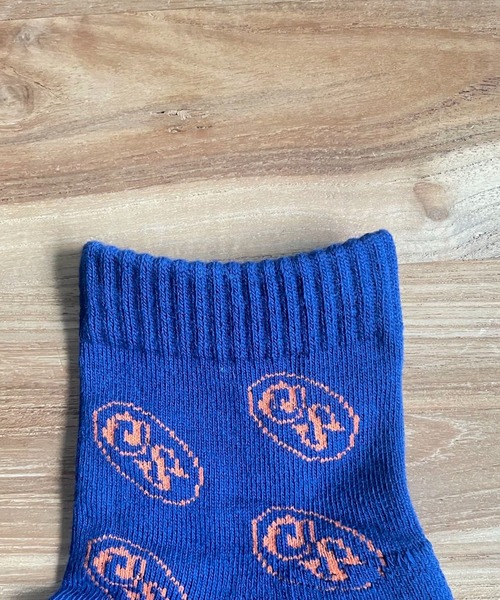 CIAOPANIC(チャオパニック)の「【SURPASS HOTDOGG STAND】ロゴパターンソックス / LOGO PATTERN SOCKS(ソックス/靴下・メンズ・ホワイト/ネイビー・FREE)」の7枚目の写真