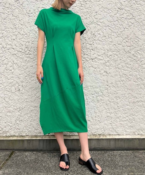 Settimissimo（セッティミッシモ）の「バルーンシルエットポケット付コットンロングワンピース（ワンピース・レディース・ベージュ/グリーン/ブラック・FREE）」の3枚目の写真