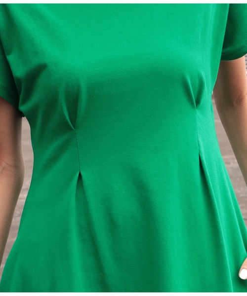 Settimissimo（セッティミッシモ）の「バルーンシルエットポケット付コットンロングワンピース（ワンピース・レディース・ベージュ/グリーン/ブラック・FREE）」の6枚目の写真