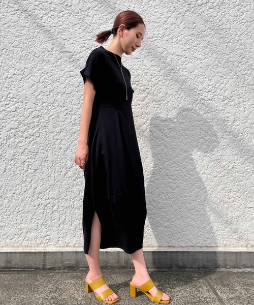 Settimissimo（セッティミッシモ）の「バルーンシルエットポケット付コットンロングワンピース（ワンピース・レディース・ベージュ/グリーン/ブラック・FREE）」の13枚目の写真