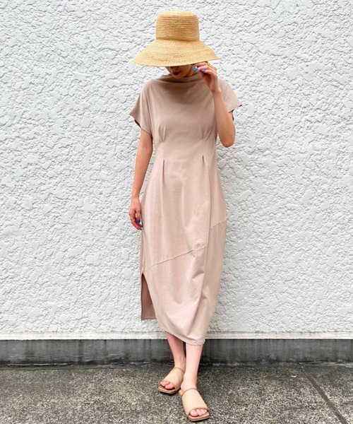 Settimissimo（セッティミッシモ）の「バルーンシルエットポケット付コットンロングワンピース（ワンピース・レディース・ベージュ/グリーン/ブラック・FREE）」の16枚目の写真