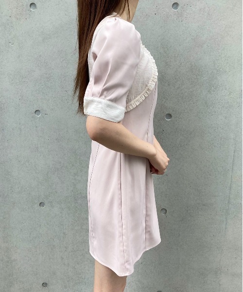 TITTY&CO.（ティティーアンドコー）の「【TITTY&CO.】シアーボレロワンピース（ワンピース・レディース・ライトブルー/ピンク・SMALL/MEDIUM）」の4枚目の写真