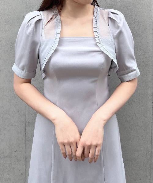 TITTY&CO.（ティティーアンドコー）の「【TITTY&CO.】シアーボレロワンピース（ワンピース・レディース・ライトブルー/ピンク・SMALL/MEDIUM）」の7枚目の写真