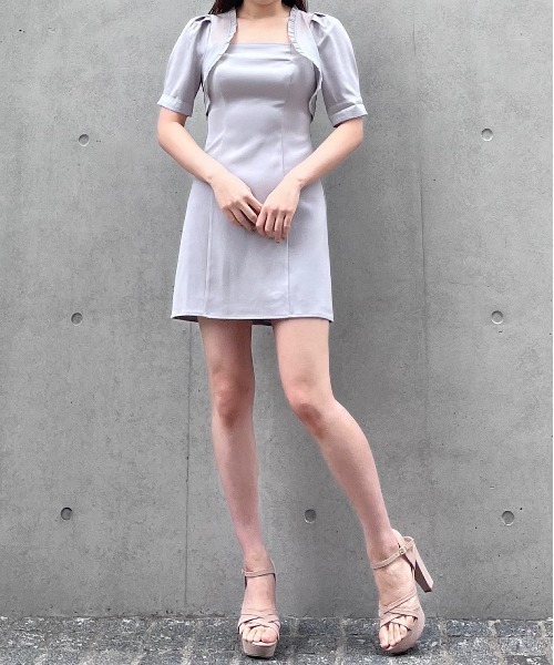 TITTY&CO.（ティティーアンドコー）の「【TITTY&CO.】シアーボレロワンピース（ワンピース・レディース・ライトブルー/ピンク・SMALL/MEDIUM）」の9枚目の写真