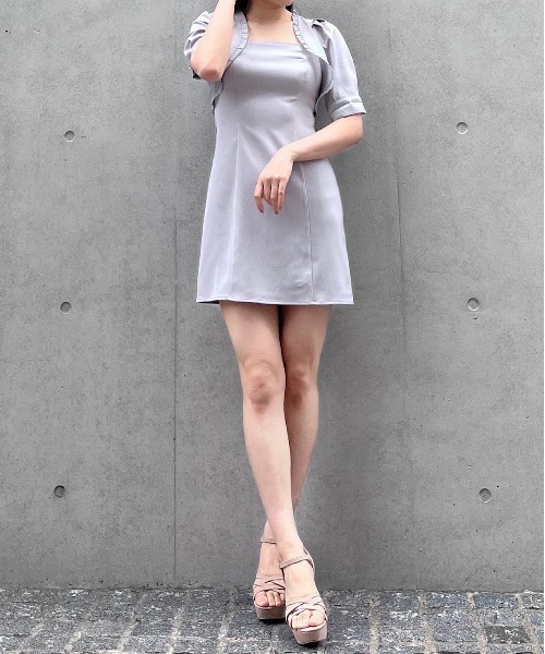 TITTY&CO.（ティティーアンドコー）の「【TITTY&CO.】シアーボレロワンピース（ワンピース・レディース・ライトブルー/ピンク・SMALL/MEDIUM）」の10枚目の写真