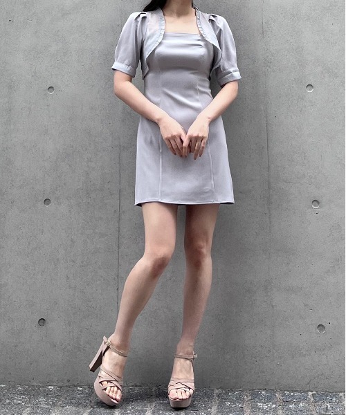 TITTY&CO.（ティティーアンドコー）の「【TITTY&CO.】シアーボレロワンピース（ワンピース・レディース・ライトブルー/ピンク・SMALL/MEDIUM）」の11枚目の写真