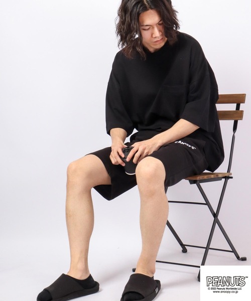 PEANUTS(ピーナッツ)の「PEANUTS スヌーピー スウェット ハーフパンツ(スウェットパンツ・レディース・ブラック/ネイビー/モカ/オートミール/ブラック系その他/ブラウン系その他/ベージュ系その他/ブルー系その他/グレイッシュブルー・LL/M/L/S)」の12枚目の写真