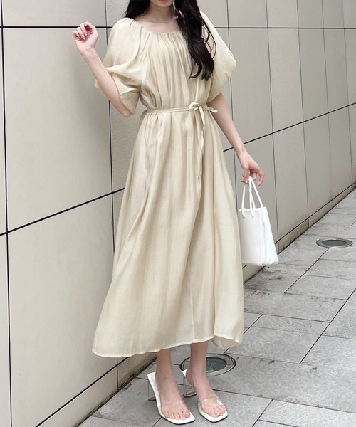 MIIA（ミーア）の「2WAYボリュームスリーブワンピース（ワンピース・レディース・ブラック/パープル/ピンク/イエロー・FREE）」の3枚目の写真