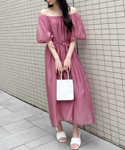 MIIA（ミーア）の「2WAYボリュームスリーブワンピース（ワンピース・レディース・ブラック/パープル/ピンク/イエロー・FREE）」の12枚目の写真