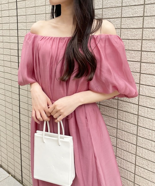 MIIA（ミーア）の「2WAYボリュームスリーブワンピース（ワンピース・レディース・ブラック/パープル/ピンク/イエロー・FREE）」の11枚目の写真