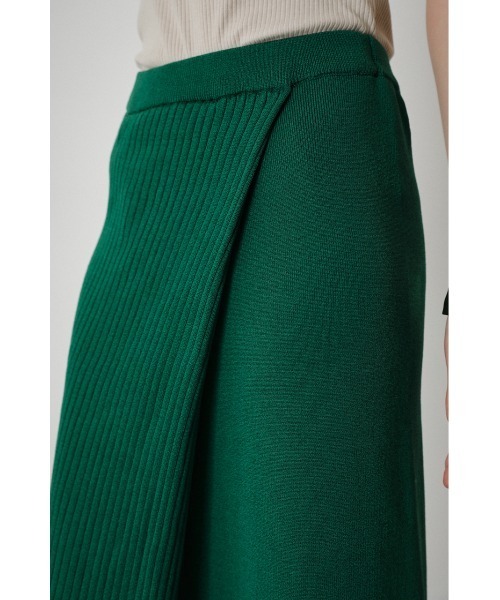 RANDOM RIB KNIT WRAP SKIRT/ランダムリブニットラップスカート