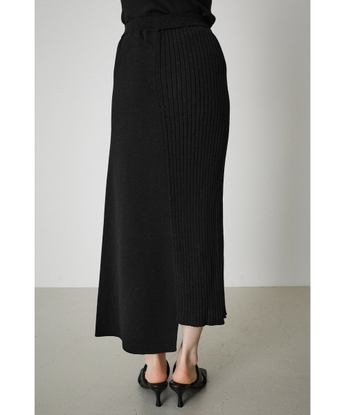 RANDOM RIB KNIT WRAP SKIRT/ランダムリブニットラップスカート
