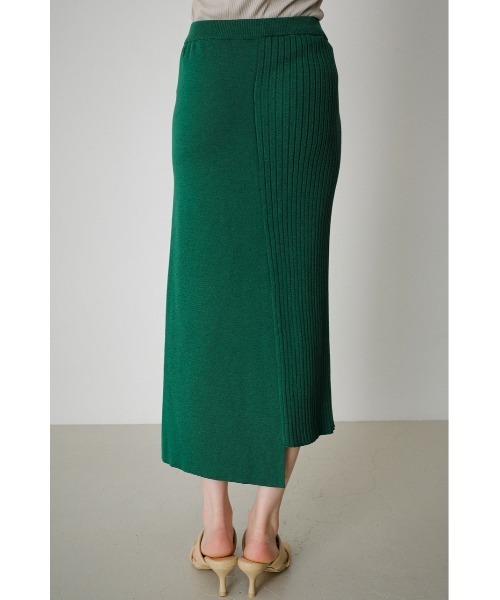 RANDOM RIB KNIT WRAP SKIRT/ランダムリブニットラップスカート