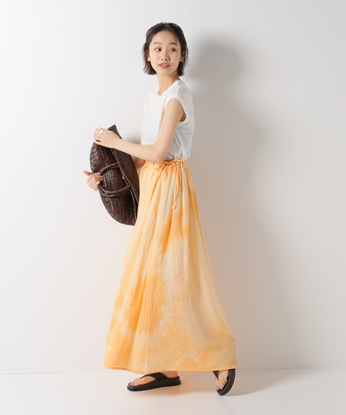 IENA(イエナ)の「【enrica/エンリカ】ギャザースカート Natural dye(スカート・レディース・オレンジ・FREE)」の10枚目の写真