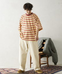 【Allen A / アレンエー】別注 マルチボーダー半袖Tシャツ