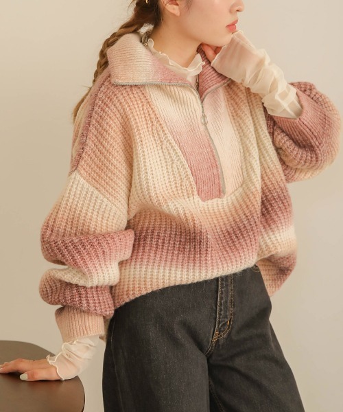 ⭐️試着のみ⭐️CC24N ロゴ ニットハーフジッ プ プルオーバー 36 KNITTED HALF-ZIP JUMPER ニットハーフジッパーセーター｜COS