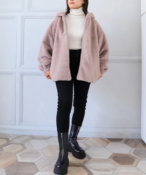 moment+（モーメントプラス）の「厚底フロントジップミドルブーツ（ブーツ・レディース・ブラック・M/S/L/LL）」の17枚目の写真