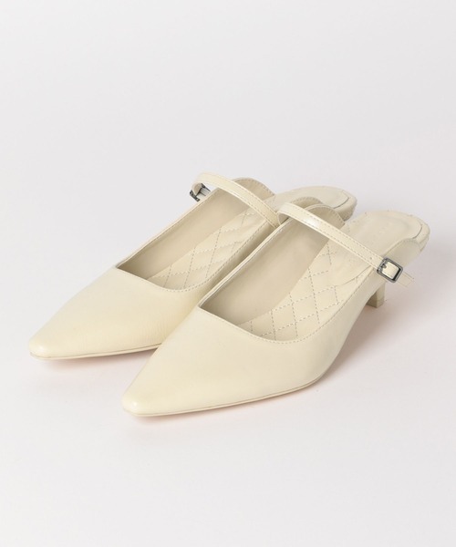 LOWRYS FARM（ローリーズファーム）の「ベルトヒールミュール　353638（サンダル・レディース・ブラック/アイボリー・MEDIUM/LARGE）」の18枚目の写真