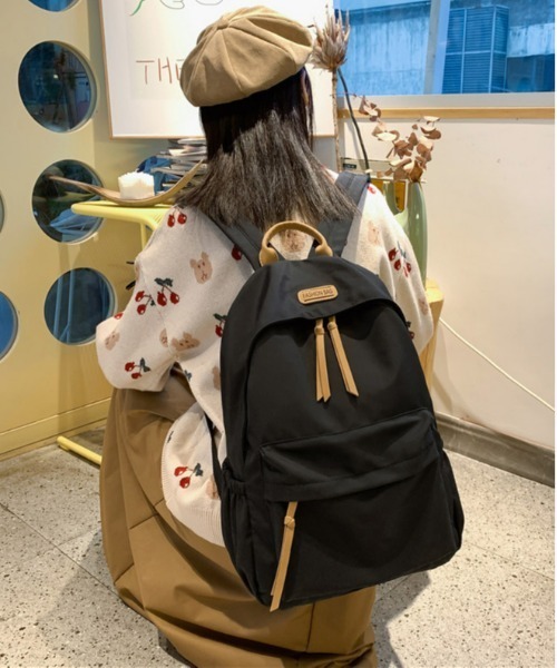 gossip!ロサンゼルス(ゴシップロサンゼルス)の「ナイロン バックパック/リュック(バックパック/リュック・レディース・ホワイト/ブラック/ブラック系その他・FREE)」の9枚目の写真