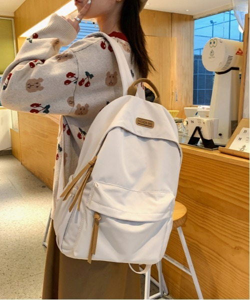 gossip!ロサンゼルス(ゴシップロサンゼルス)の「ナイロン バックパック/リュック(バックパック/リュック・レディース・ホワイト/ブラック/ブラック系その他・FREE)」の6枚目の写真