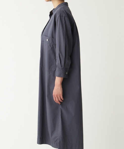 MHL.（エムエイチエル）の「DRY COTTON POPLIN（ワンピース・レディース・カーキ/ブルー・2/1）」の8枚目の写真