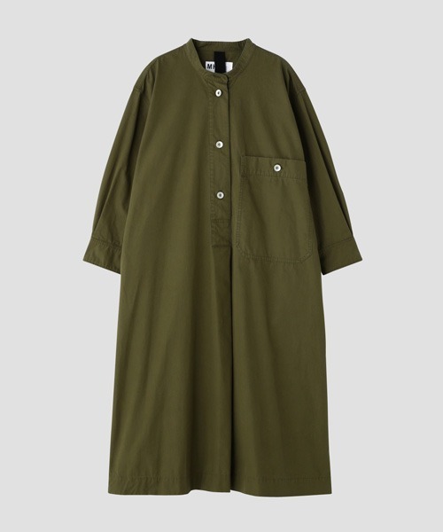 MHL.（エムエイチエル）の「DRY COTTON POPLIN（ワンピース・レディース・カーキ/ブルー・2/1）」の11枚目の写真