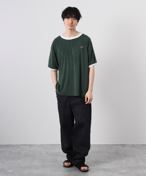 HANGTEN（ハンテン）の「【HANG TEN/ハンテン×JOURNAL STANDARD】別注 リンガーTシャツ（Tシャツ/カットソー・メンズ・ネイビー/グリーン/ウッド/ホワイト系その他/ブラウン/ブルー・MEDIUM/LARGE）」の7枚目の写真