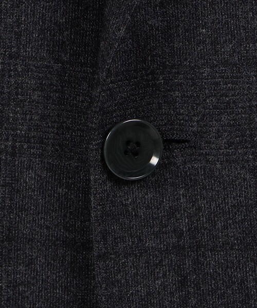 美品 トゥモローランド DRAGO 千鳥格子 スーツ 46 チャコールグレー セール】Super130'sミルドサージ シングルブレステッド2Bジャケット